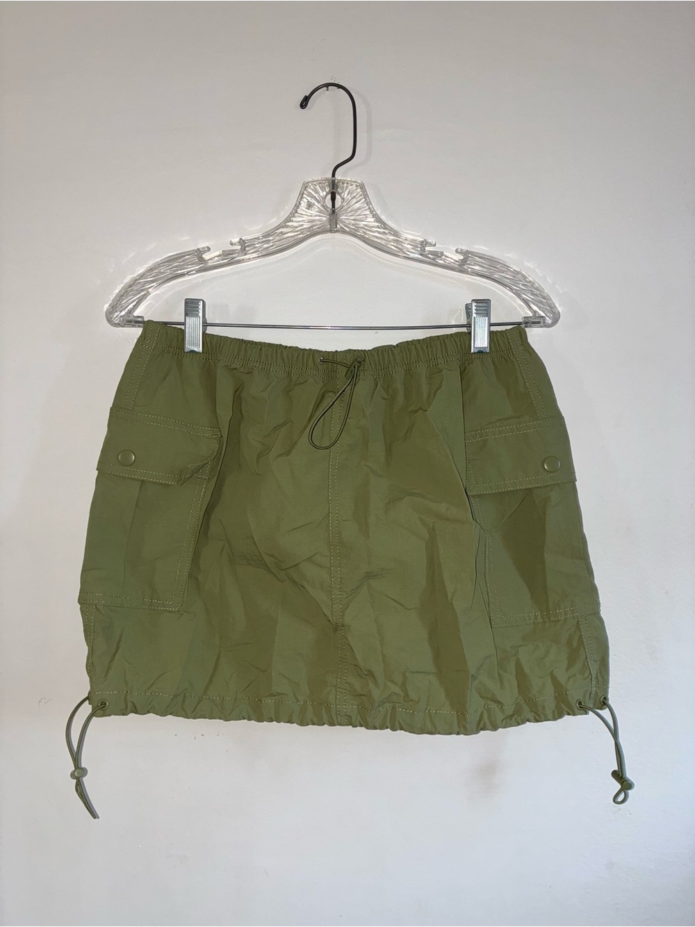Love Tree Olive Green Utility Cargo Women’s Skirt Size Medium